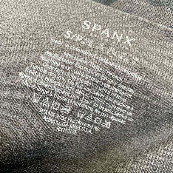 SPANX Seamless Leggings green camo size small - Picture 3 of 12